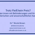 Title slide of the presentation Trotz Fleiß kein Preis